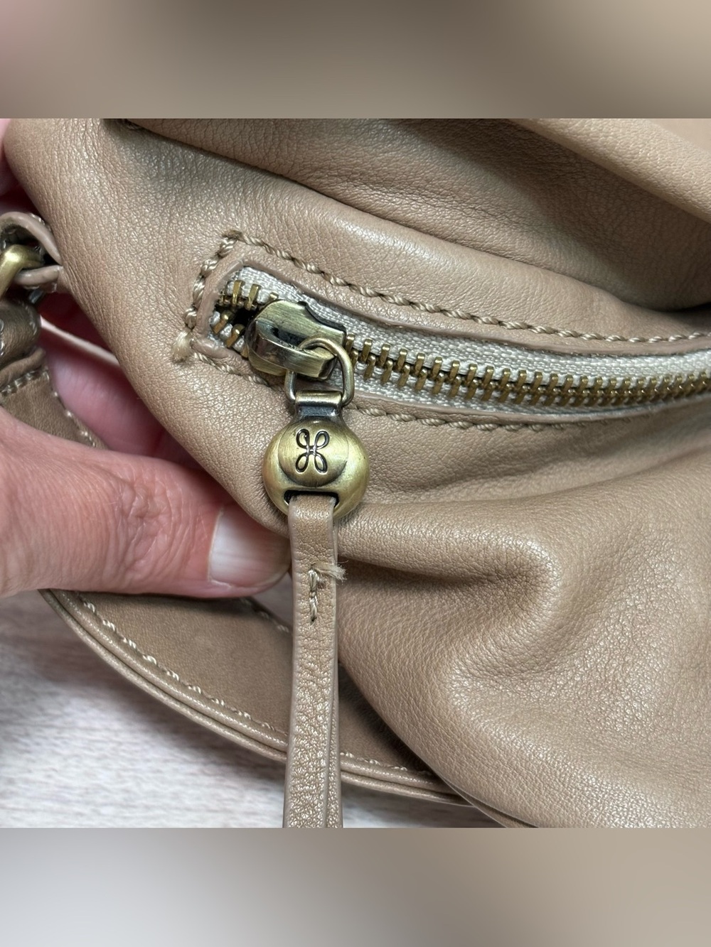 HOBO Taupe Leather Belt Bag - Picture 9 of 14